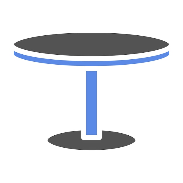 Le style de l'icône de la table de piédestal de conception vectorielle