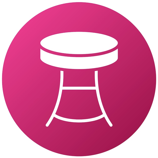Le style de l'icône de la table de tambour de conception vectorielle
