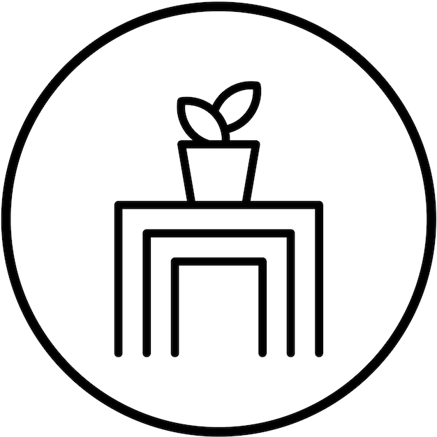Style d'icône des tables d'imbrication de conception vectorielle