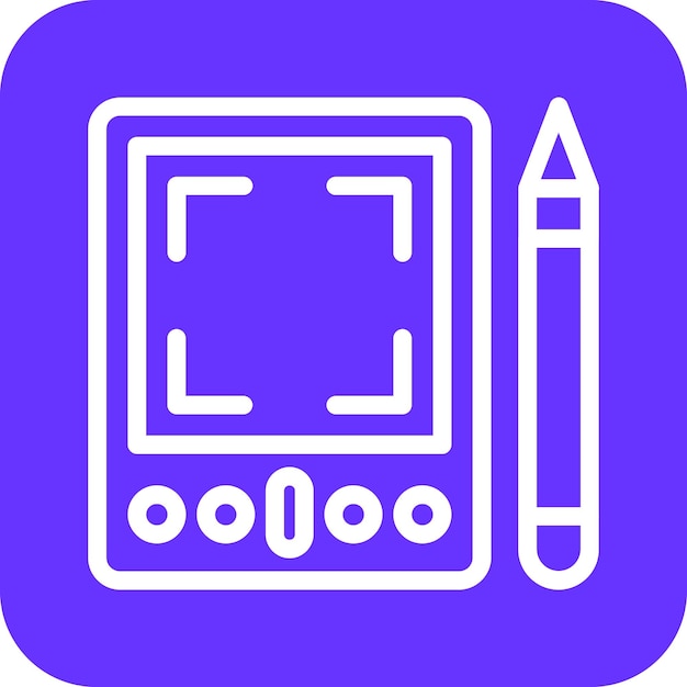 Vecteur le style de l'icône de la tablette graphique vectorielle