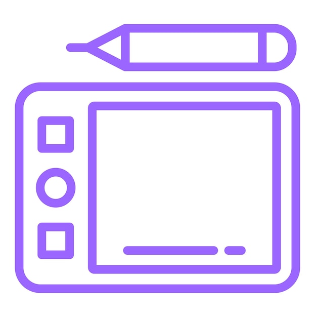 Le style de l'icône de la tablette graphique vectorielle