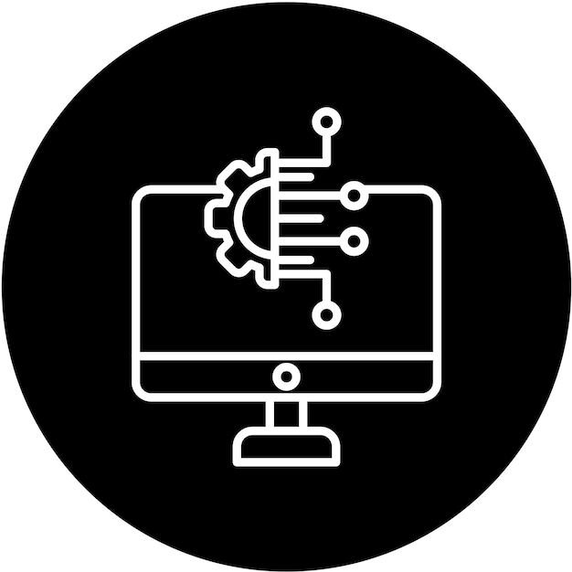 Le style d'icône de la technologie numérique de conception vectorielle