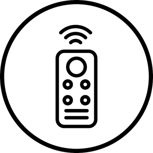 Le style de l'icône de la télécommande intelligente de conception vectorielle