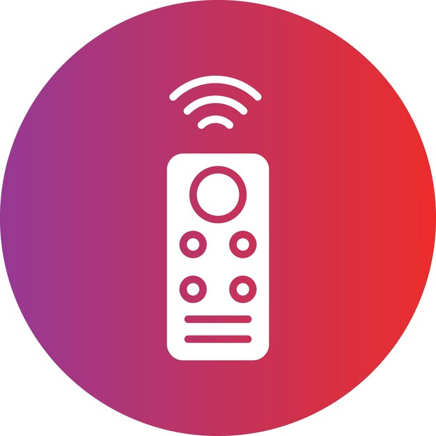Le style de l'icône de la télécommande intelligente de conception vectorielle