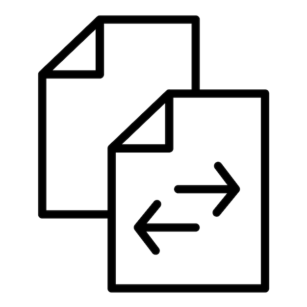 Style d'icône de transfert de fichier de conception vectorielle