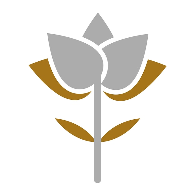Le style de l'icône de la tulipe de conception vectorielle