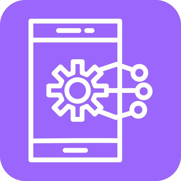 Le style d'icône de Vector Design Mobile Solutions
