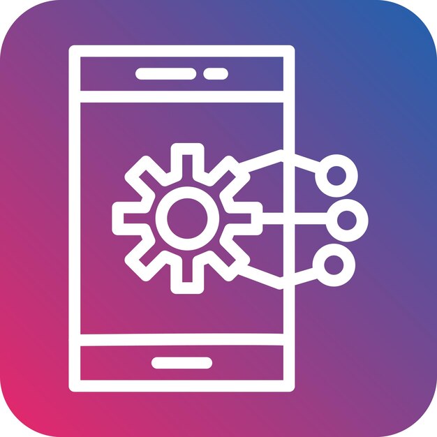 Le style d'icône de Vector Design Mobile Solutions