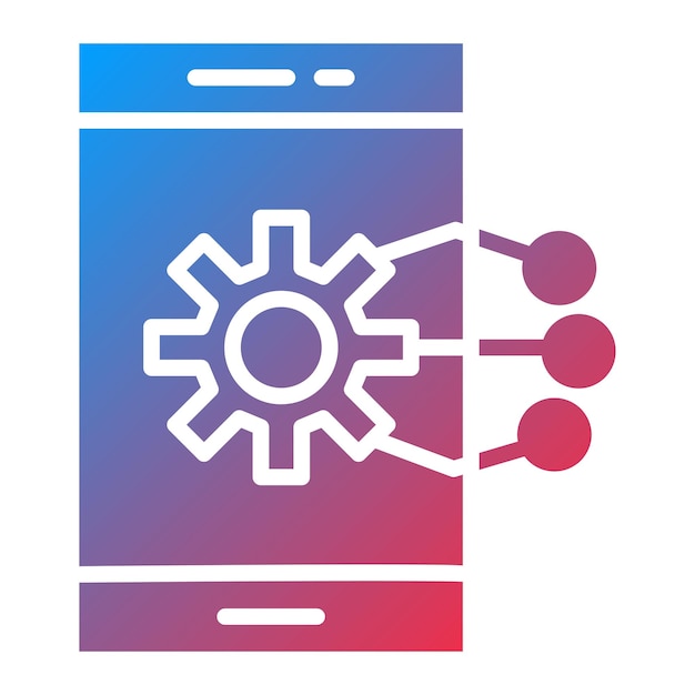 Le style d'icône de Vector Design Mobile Solutions