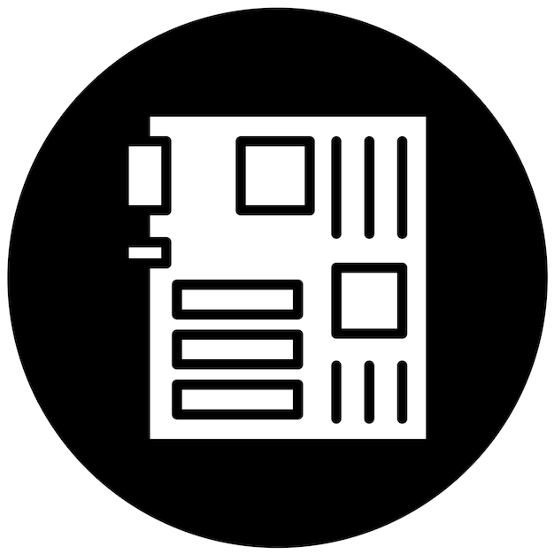 Style de l'icône de la vis de la carte mère de conception vectorielle