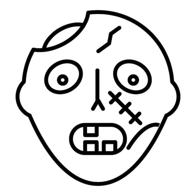 Vecteur le style de l'icône zombie