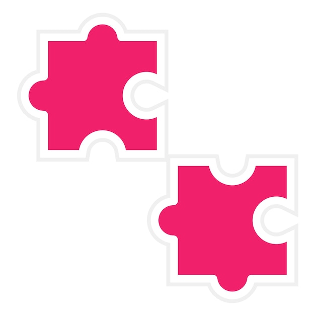 Le style des icônes des puzzles vectoriels