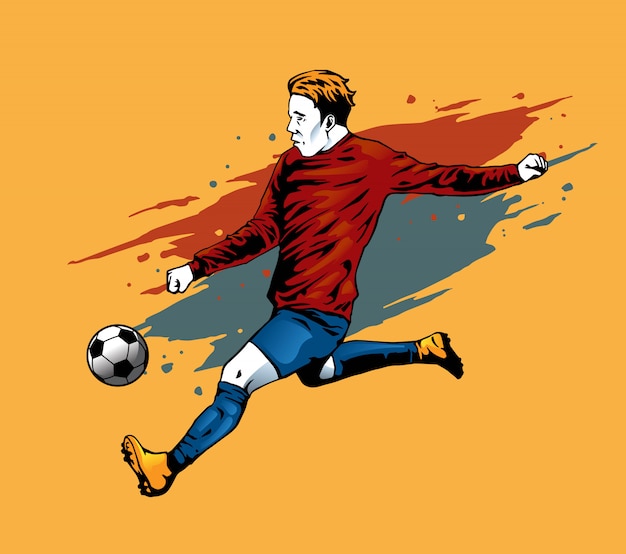 Style d'illustration du mouvement au football