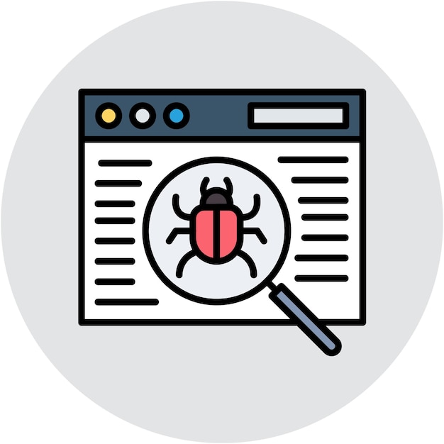 Style d'illustration vectorielle de bugs sur le site Web
