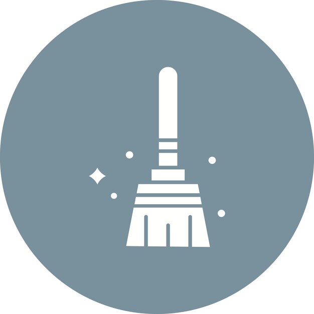 Style d'illustration vectorielle du balai