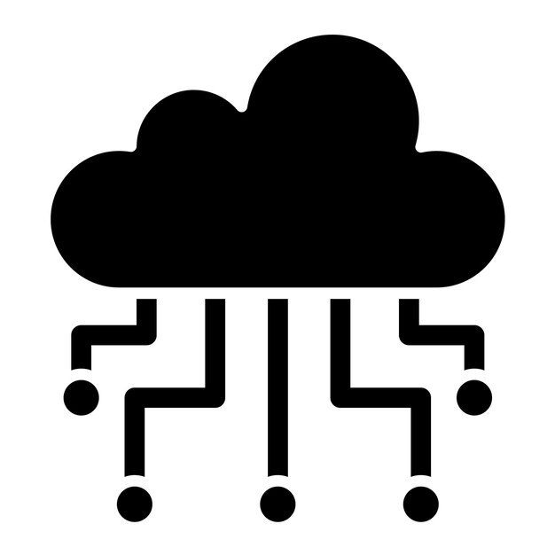 Le style d'illustration vectorielle du cloud computing