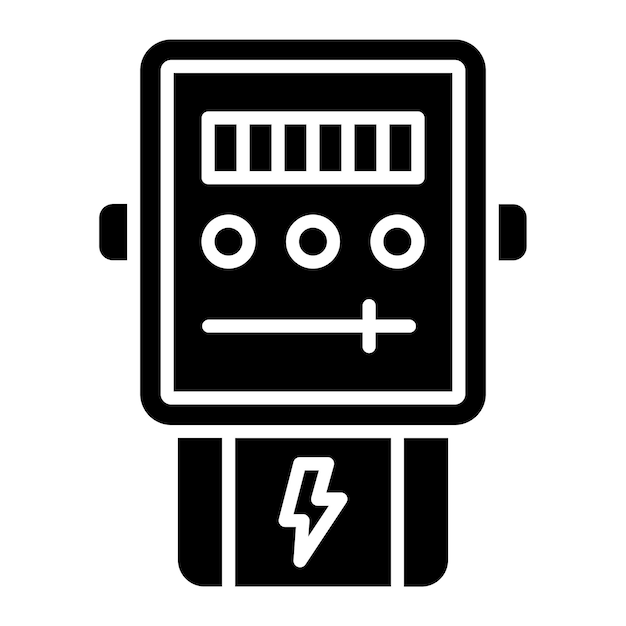 Vecteur style d'illustration vectorielle du compteur électrique