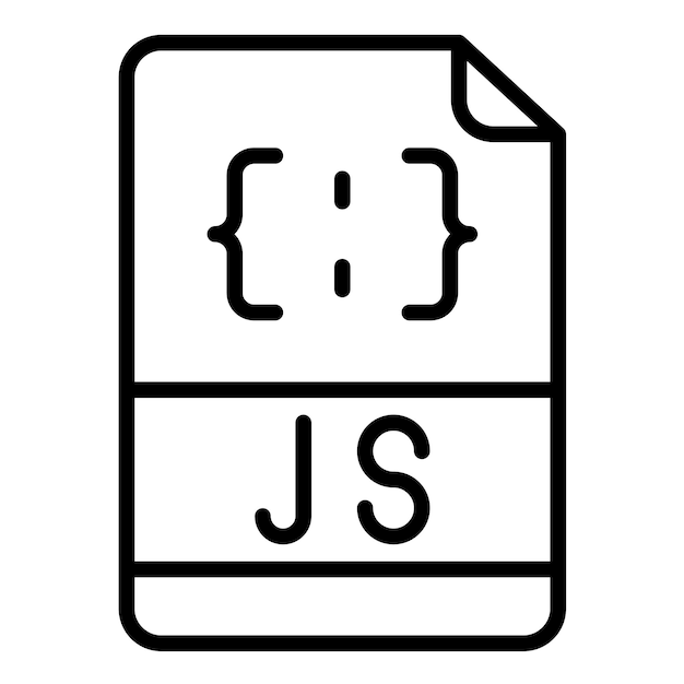Style d'illustration vectorielle du fichier Javascript