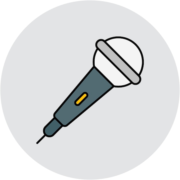 Style d'illustration vectorielle du microphone