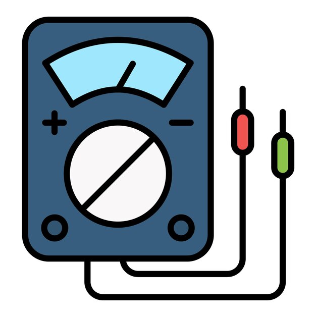 Vecteur style d'illustration vectorielle du voltmètre