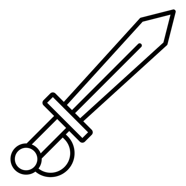 Style d'illustration vectorielle de l'épée