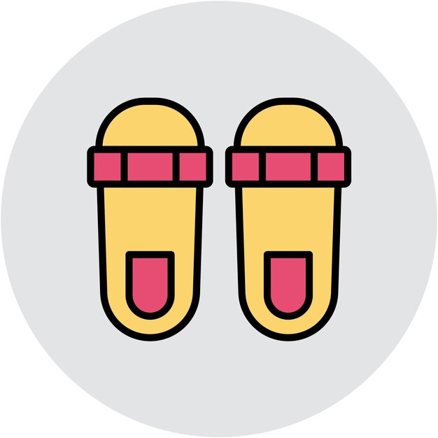 Vecteur le style d'illustration vectorielle de flip flops