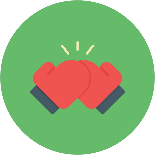 Style d'illustration vectorielle des gants de boxe