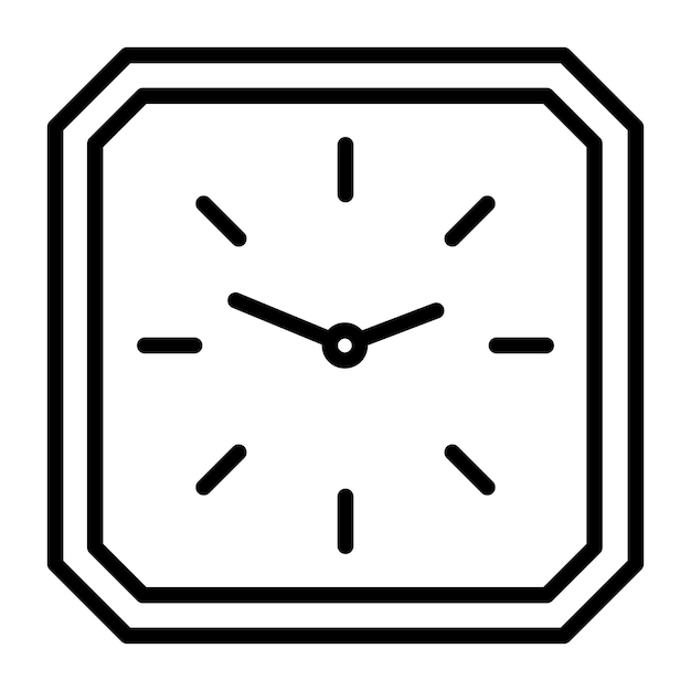 Vecteur style d'illustration vectorielle de l'horloge