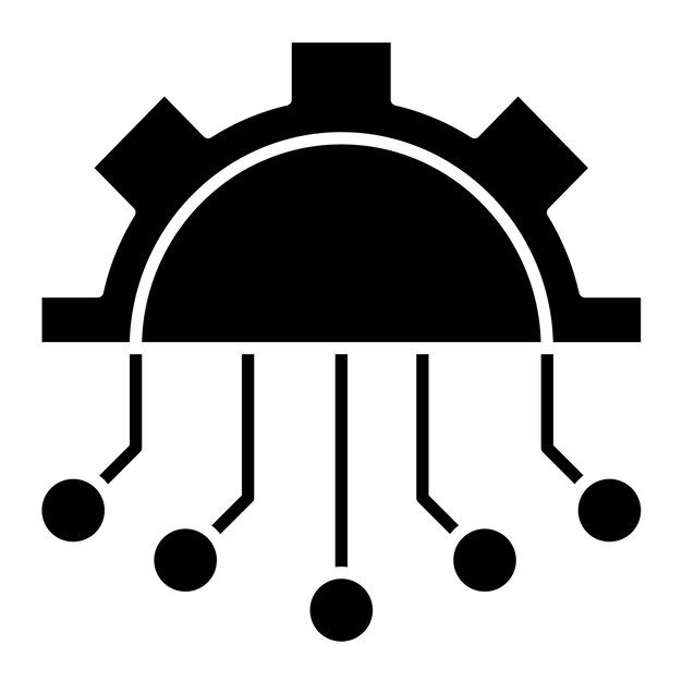 Style d'illustration vectorielle d'ingénierie neurale