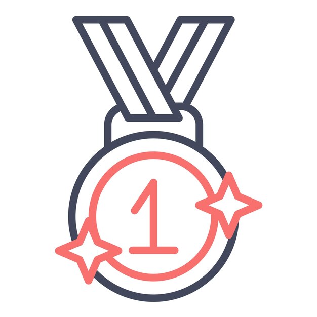 Style d'illustration vectorielle de la médaille d'or