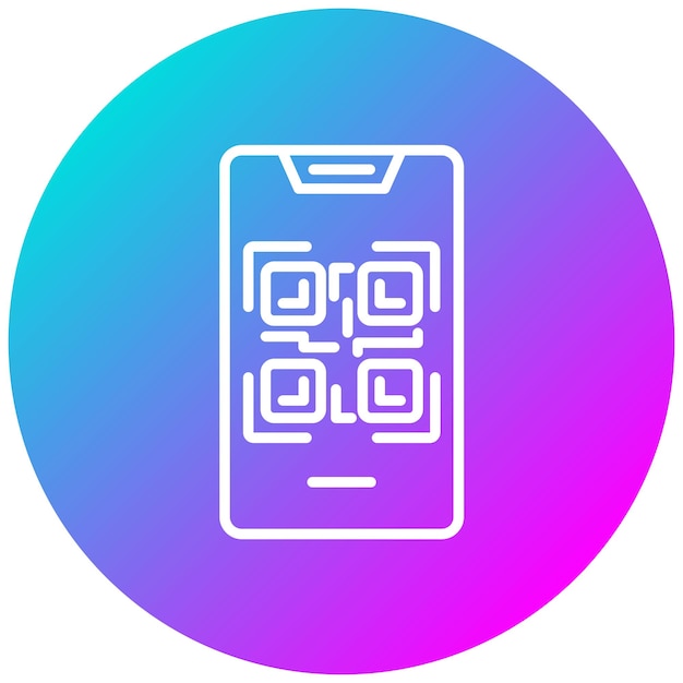 Style d'illustration vectorielle de numérisation du code QR