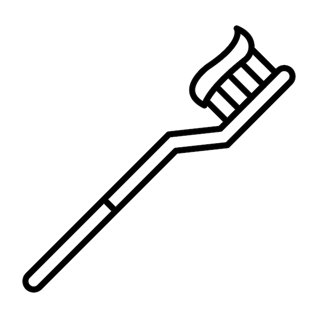 Vecteur le style d'illustration vectorielle de la pâte dentifrice sur brosse