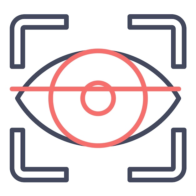 Vecteur style d'illustration vectorielle de reconnaissance oculaire