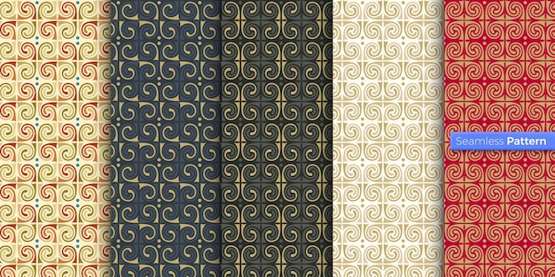 Vecteur style japonais motifs géométriques couleurs d'arrière-plan art contemporain style symétrique minimal pour le papier peint emballage textiles tissu vêtements souvenirs surface vecteur de motifs sans couture