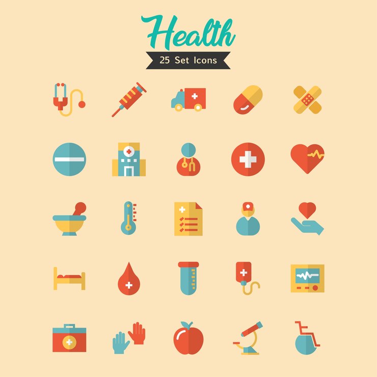 Style de jeu d&#39;icônes de santé