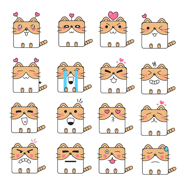 Style Kawaii D'expression Emoji De Hamster Mignon