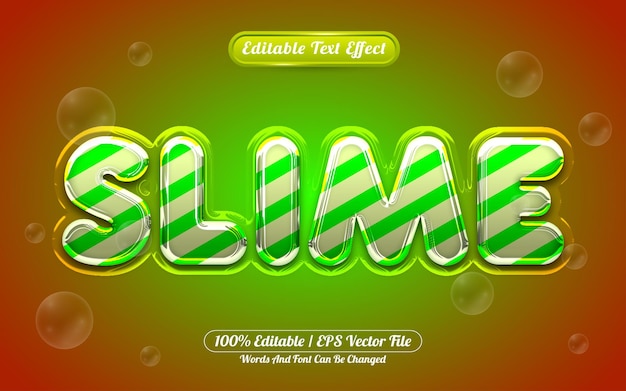 Style Liquide D'effet De Texte Modifiable Slime 3d