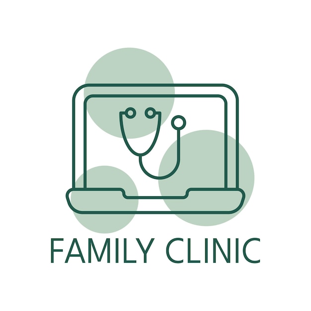 Style de logo icône couleur clinique familiale