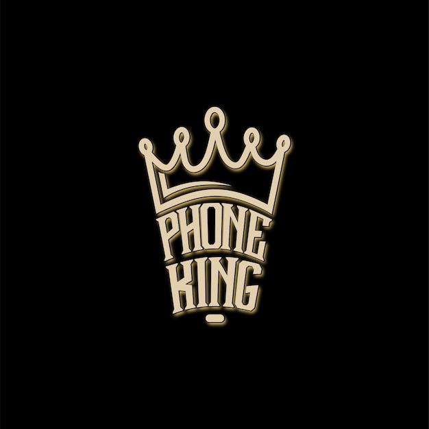 Vecteur style de logo de roi de téléphone