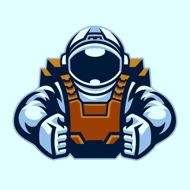 Style De Mascotte D'astronaute En Dessin Animé