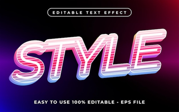 Style mock-up d'effet de texte modifiable utilisé pour le logo et la marque d'entreprise modèle de typographie 3D