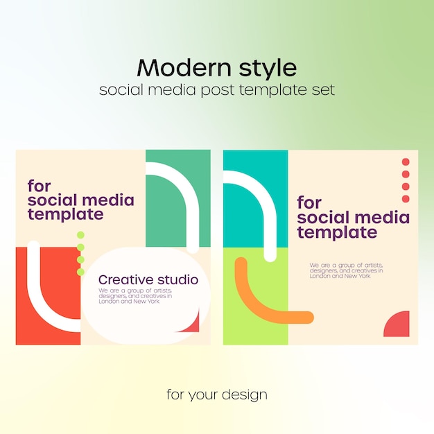 Style moderne du modèle de publication instagram