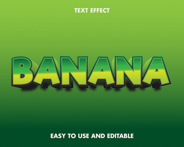 Style Moderne D'effet De Texte Banane.