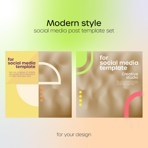 Vecteur style moderne de l'ensemble de modèles de publication instagram