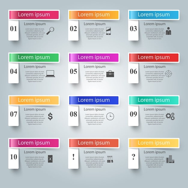 Style d&#39;origami d&#39;affaires infographie