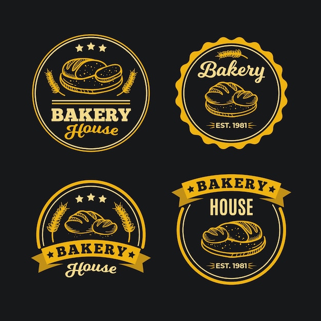 Style Rétro Pour Le Logo De La Boulangerie