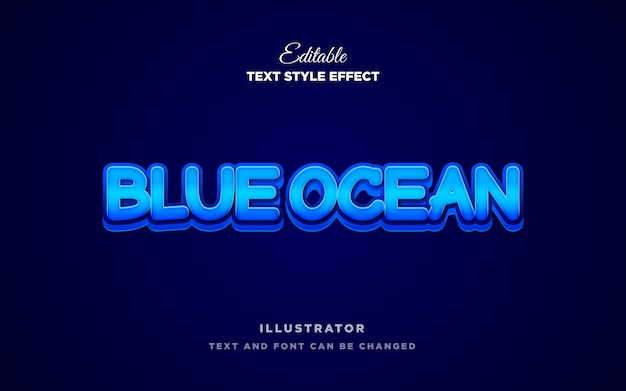 Style De Texte Bleu 3d Moderne
