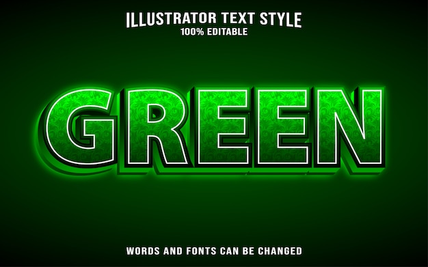 style de texte vert