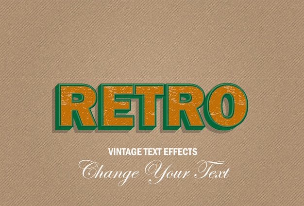 Style de texte vintage et rétro