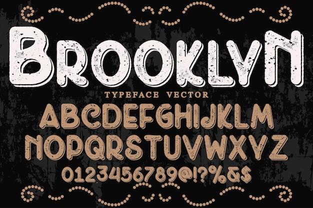 style vintage typographie alphabétique graphique Brooklyn